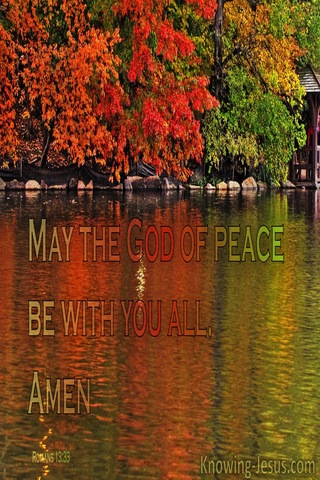 Romans 15:33 God’s Perfect Peace (devotional) (orange)